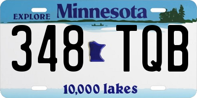 MN license plate 348TQB