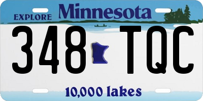 MN license plate 348TQC