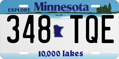 MN license plate 348TQE