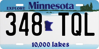 MN license plate 348TQL