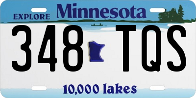 MN license plate 348TQS