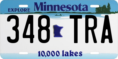 MN license plate 348TRA