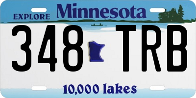 MN license plate 348TRB