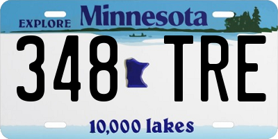 MN license plate 348TRE