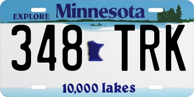 MN license plate 348TRK