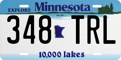 MN license plate 348TRL