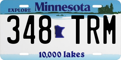 MN license plate 348TRM