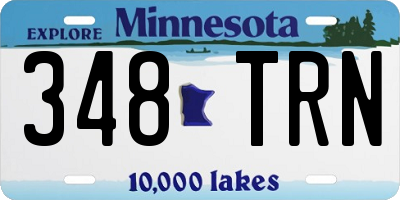 MN license plate 348TRN