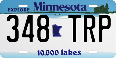 MN license plate 348TRP
