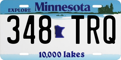 MN license plate 348TRQ