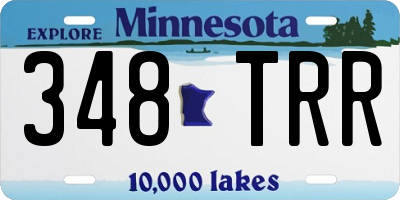 MN license plate 348TRR
