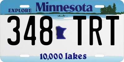 MN license plate 348TRT