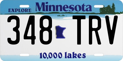 MN license plate 348TRV