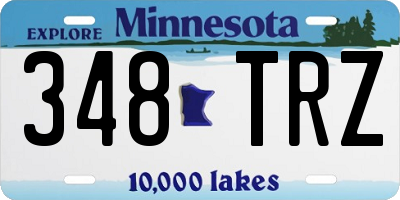 MN license plate 348TRZ