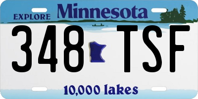 MN license plate 348TSF