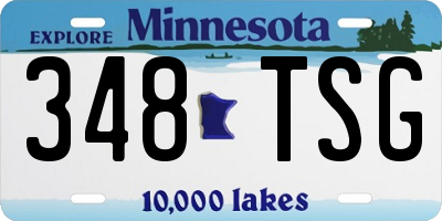 MN license plate 348TSG