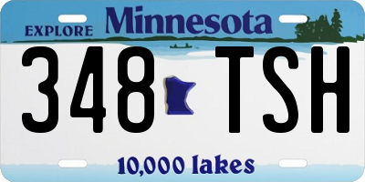 MN license plate 348TSH