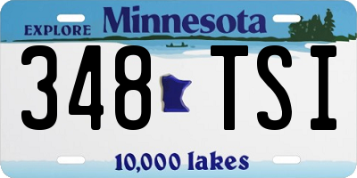 MN license plate 348TSI