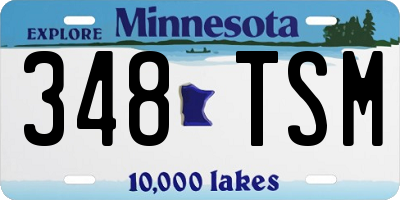 MN license plate 348TSM