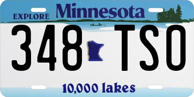 MN license plate 348TSO