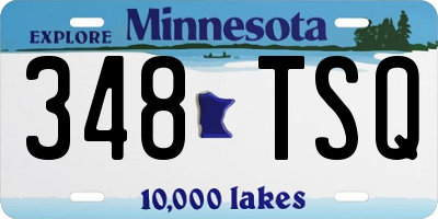 MN license plate 348TSQ