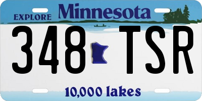 MN license plate 348TSR
