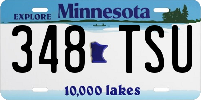 MN license plate 348TSU
