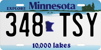 MN license plate 348TSY