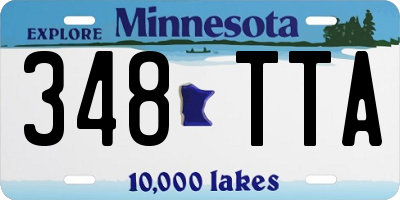 MN license plate 348TTA