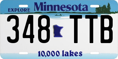 MN license plate 348TTB