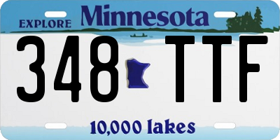 MN license plate 348TTF