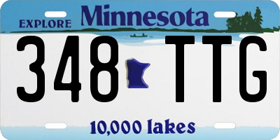 MN license plate 348TTG