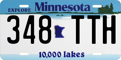 MN license plate 348TTH