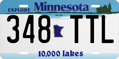 MN license plate 348TTL