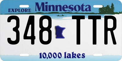 MN license plate 348TTR