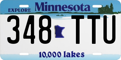 MN license plate 348TTU
