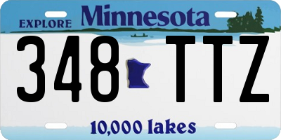 MN license plate 348TTZ
