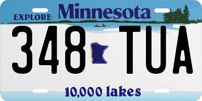MN license plate 348TUA