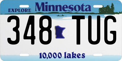 MN license plate 348TUG