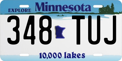 MN license plate 348TUJ
