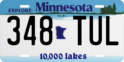 MN license plate 348TUL