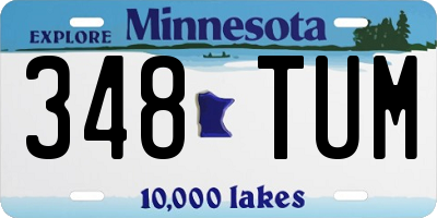 MN license plate 348TUM