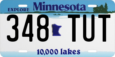 MN license plate 348TUT