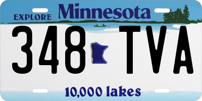 MN license plate 348TVA