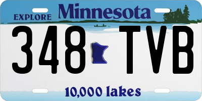 MN license plate 348TVB