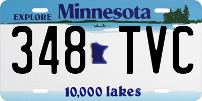 MN license plate 348TVC