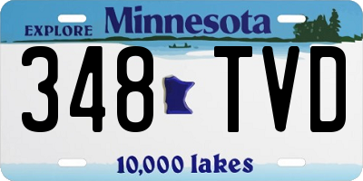 MN license plate 348TVD