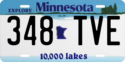MN license plate 348TVE