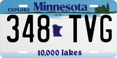 MN license plate 348TVG