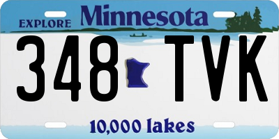 MN license plate 348TVK